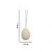 Kit 06 Enfeites Ovo Decorativo PLT Amarelo e Branco - D'Rossi