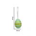Kit 06 Enfeites Ovo Decorativo PLT Verde e Dourado - D'Rossi