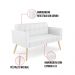 Kit 1 Sofá Namoradeira e 1 Poltrona Elisa Corino Branco Pés Palito Natural - D'Rossi