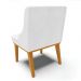 Kit 10 Cadeiras Liz Corano Branco Base Fixa Madeira Castanho - D'Rossi