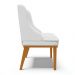 Kit 10 Cadeiras de Jantar Liz Corino Branco Base Fixa Madeira Castanho - D'Rossi