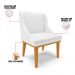 Kit 10 Cadeiras de Jantar Liz Corino Branco Base Fixa Madeira Castanho - D'Rossi