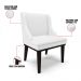 Kit 10 Cadeiras de Jantar Liz Corino Branco Base Fixa Madeira Preto - D'Rossi