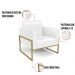 Kit 2 Poltronas Base Industrial Alta Dourado Marisa Corano Branco D03 - D'Rossi