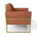 Kit 2 Poltronas Base Industrial Alta Dourado Marisa Corano Nozes D03 - D'Rossi