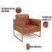 Kit 2 Poltronas Base Industrial Alta Dourado Marisa Corano Nozes D03 - D'Rossi