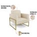 Kit 2 Poltronas Base Industrial Alta Dourado Marisa Corino Bege D03 - D'Rossi