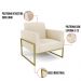 Kit 2 Poltronas Base Industrial Alta Dourado Marisa Linho Bege A19 D03 - D'Rossi