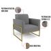 Kit 2 Poltronas Base Industrial Alta Dourado Marisa Linho Grafite A26 D03 - D'Rossi