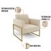 Kit 2 Poltronas Base Industrial Alta Dourado Marisa Suede Bege D03 - D'Rossi