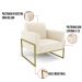 Kit 2 Poltronas Base Industrial Alta Dourado Marisa Veludo Bege D03 - D'Rossi