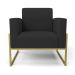 Kit 2 Poltronas Base Industrial Alta Dourado Marisa Veludo Preto D03 - D'Rossi