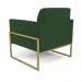 Kit 2 Poltronas Base Industrial Alta Dourado Marisa Veludo Verde D03 - D'Rossi
