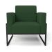 Kit 2 Poltronas Base Industrial Alta Preto Marisa Veludo Verde D03 - D'Rossi