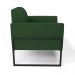 Kit 2 Poltronas Base Industrial Alta Preto Marisa Veludo Verde D03 - D'Rossi