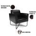 Kit 2 Poltronas Base X Industrial Preto Marisa Corano Preto D03 - D'Rossi