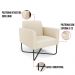 Kit 2 Poltronas Base X Industrial Preto Marisa Linho Bege A19 D03 - D'Rossi