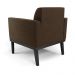 Kit 2 Poltronas Base de Madeira Fixa Preto Marisa Suede Marrom  D03 - D'Rossi