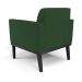 Kit 2 Poltronas Base de Madeira Fixa Preto Marisa Veludo Verde D03 - D'Rossi