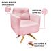 Kit 2 Poltronas Giratória Luisa Suede Rosa Bebê Base de Madeira MA30 - D'Rossi