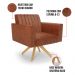 Kit 2 Poltronas Giratória Viena Gomada Corano Base de Madeira MA30 - D'Rossi