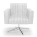 Kit 2 Poltronas Giratória Viena Gomada Corano Branco Base Cromada - D'Rossi