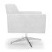 Kit 2 Poltronas Giratória Viena Gomada Corano Branco Base Cromada - D'Rossi