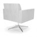 Kit 2 Poltronas Giratória Viena Gomada Corano Branco Base Cromada - D'Rossi