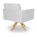 Kit 2 Poltronas Giratória Viena Gomada Corano Branco Base de Madeira MA30 - D'Rossi