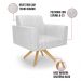 Kit 2 Poltronas Giratória Viena Gomada Corano Branco Base de Madeira MA30 - D'Rossi