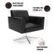 Kit 2 Poltronas Giratória Viena Gomada Corano Preto Base Cromada - D'Rossi