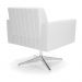 Kit 2 Poltronas Giratória Viena Gomada Corino Branco Base Cromada - D'Rossi