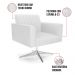 Kit 2 Poltronas Giratória Viena Gomada Corino Branco Base Cromada - D'Rossi