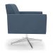 Kit 2 Poltronas Giratória Viena Gomada Suede Azul Marinho Base Cromada - D'Rossi