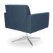 Kit 2 Poltronas Giratória Viena Gomada Suede Azul Marinho Base Cromada - D'Rossi