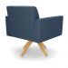 Kit 2 Poltronas Giratória Viena Gomada Suede Azul Marinho Base de Madeira MA30 - D'Rossi