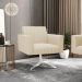 Kit 2 Poltronas Giratória Viena Gomada Suede Base Cromada - D'Rossi