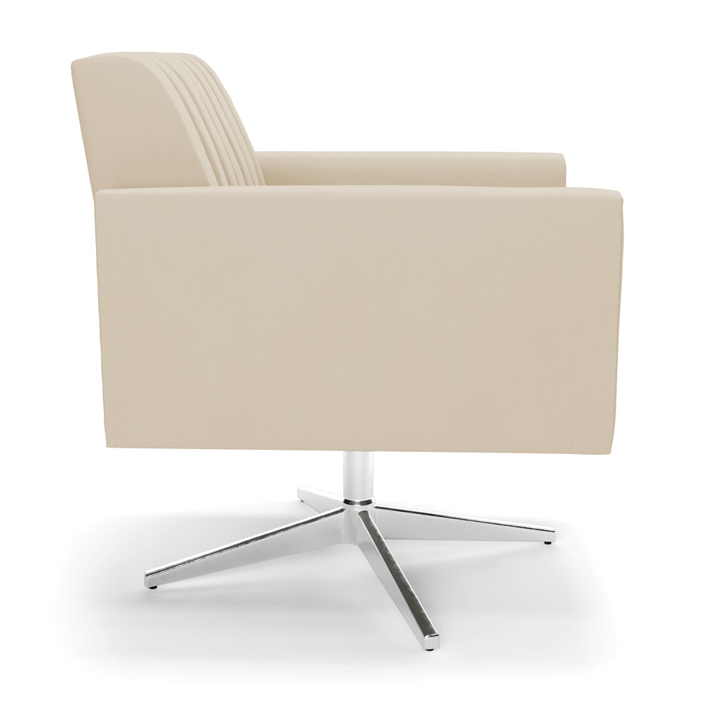 Kit 2 Poltronas Giratória Viena Gomada Suede Base Cromada - D'Rossi