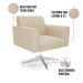 Kit 2 Poltronas Giratória Viena Gomada Suede Base Cromada - D'Rossi