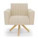 Kit 2 Poltronas Giratória Viena Gomada Suede Base de Madeira MA30 - D'Rossi
