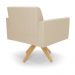 Kit 2 Poltronas Giratória Viena Gomada Suede Base de Madeira MA30 - D'Rossi