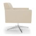 Kit 2 Poltronas Giratória Viena Gomada Suede Bege Base Cromada - D'Rossi