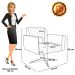 Kit 2 Poltronas Giratória Viena Gomada Suede Cinza Base Cromada - D'Rossi