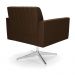 Kit 2 Poltronas Giratória Viena Gomada Suede Marrom Base Cromada - D'Rossi