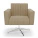 Kit 2 Poltronas Giratória Viena Gomada Suede Marrom Rato Base Cromada - D'Rossi
