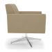 Kit 2 Poltronas Giratória Viena Gomada Suede Marrom Rato Base Cromada - D'Rossi