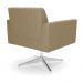 Kit 2 Poltronas Giratória Viena Gomada Suede Marrom Rato Base Cromada - D'Rossi