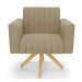 Kit 2 Poltronas Giratória Viena Gomada Suede Marrom Rato Base de Madeira MA30 - D'Rossi