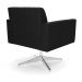 Kit 2 Poltronas Giratória Viena Gomada Suede Preto Base Cromada - D'Rossi