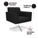 Kit 2 Poltronas Giratória Viena Gomada Suede Preto Base Cromada - D'Rossi